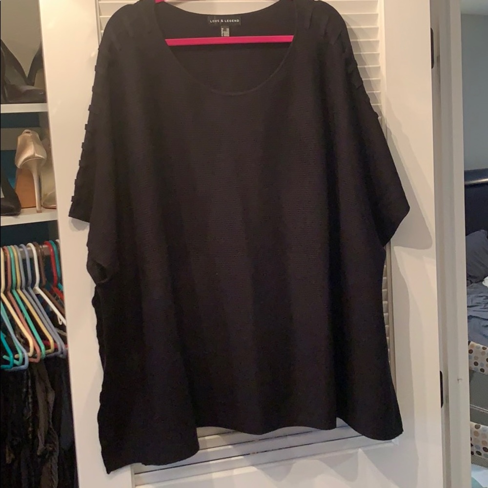 Black poncho style sweater